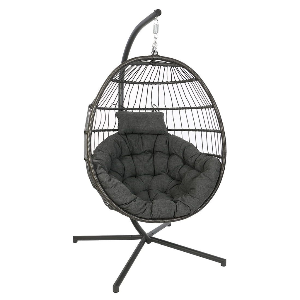 Hengestol Folt Meran stål/flettverk 104x95 cm forside