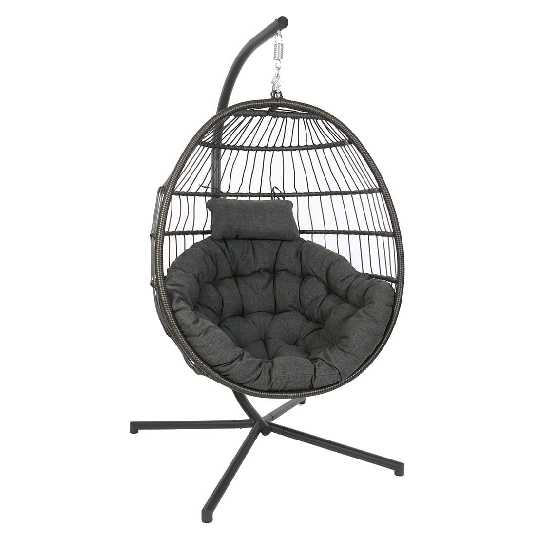 Hengestol Folt Meran stål/flettverk 104x95 cm forside