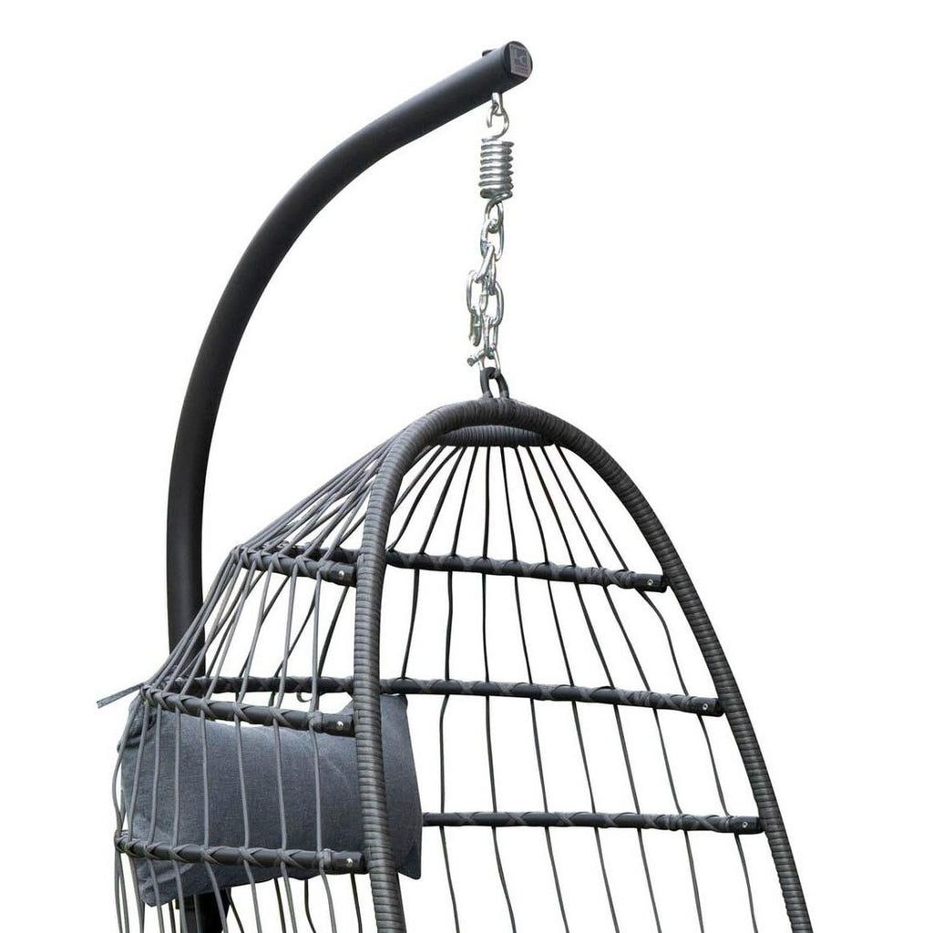 Montert hengestol Sunai stål tau 134x95 cm på terrasse