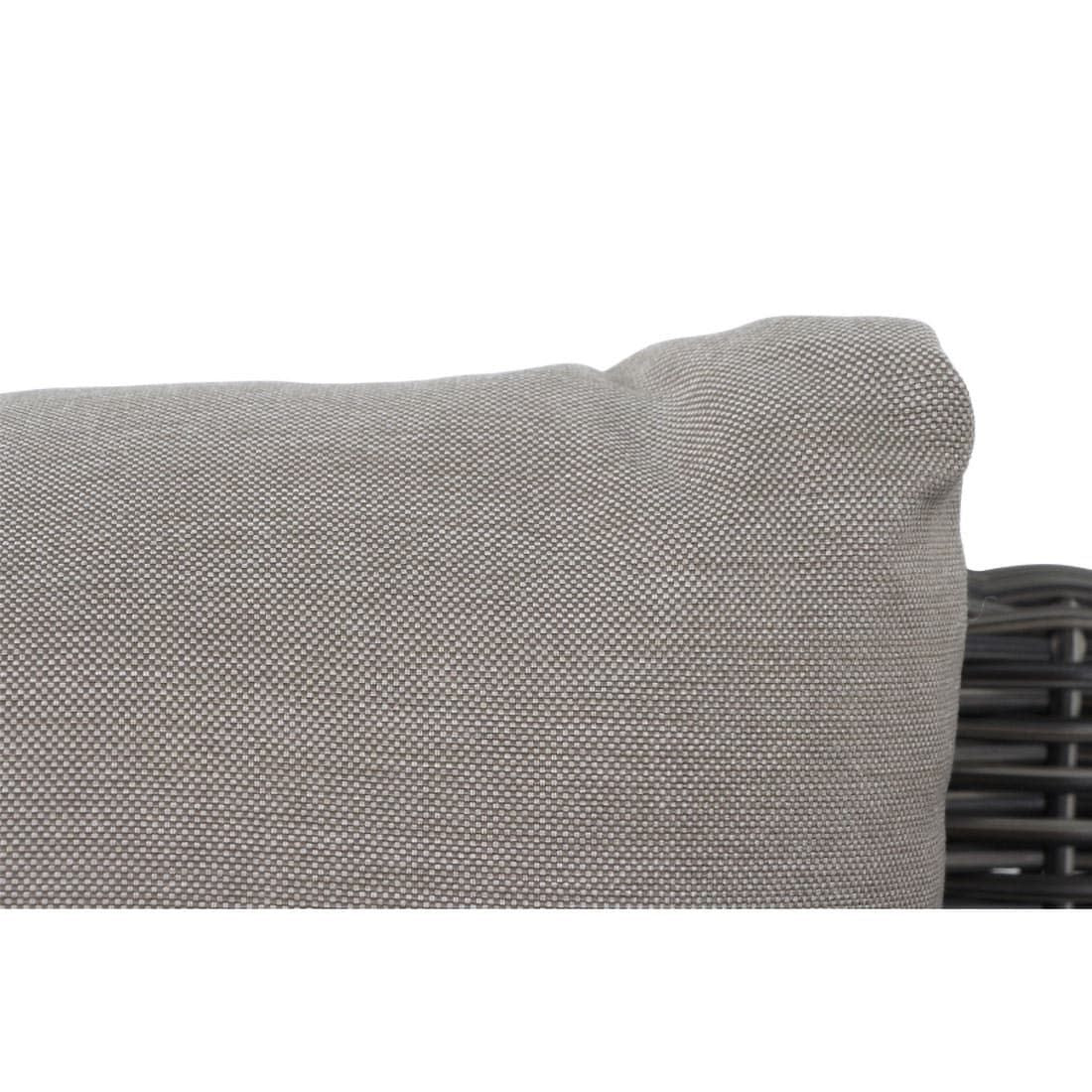 Nærbilde av flettverk på Hjørne-/endemodul Corido flettverk/aluminium 136 cm taupe