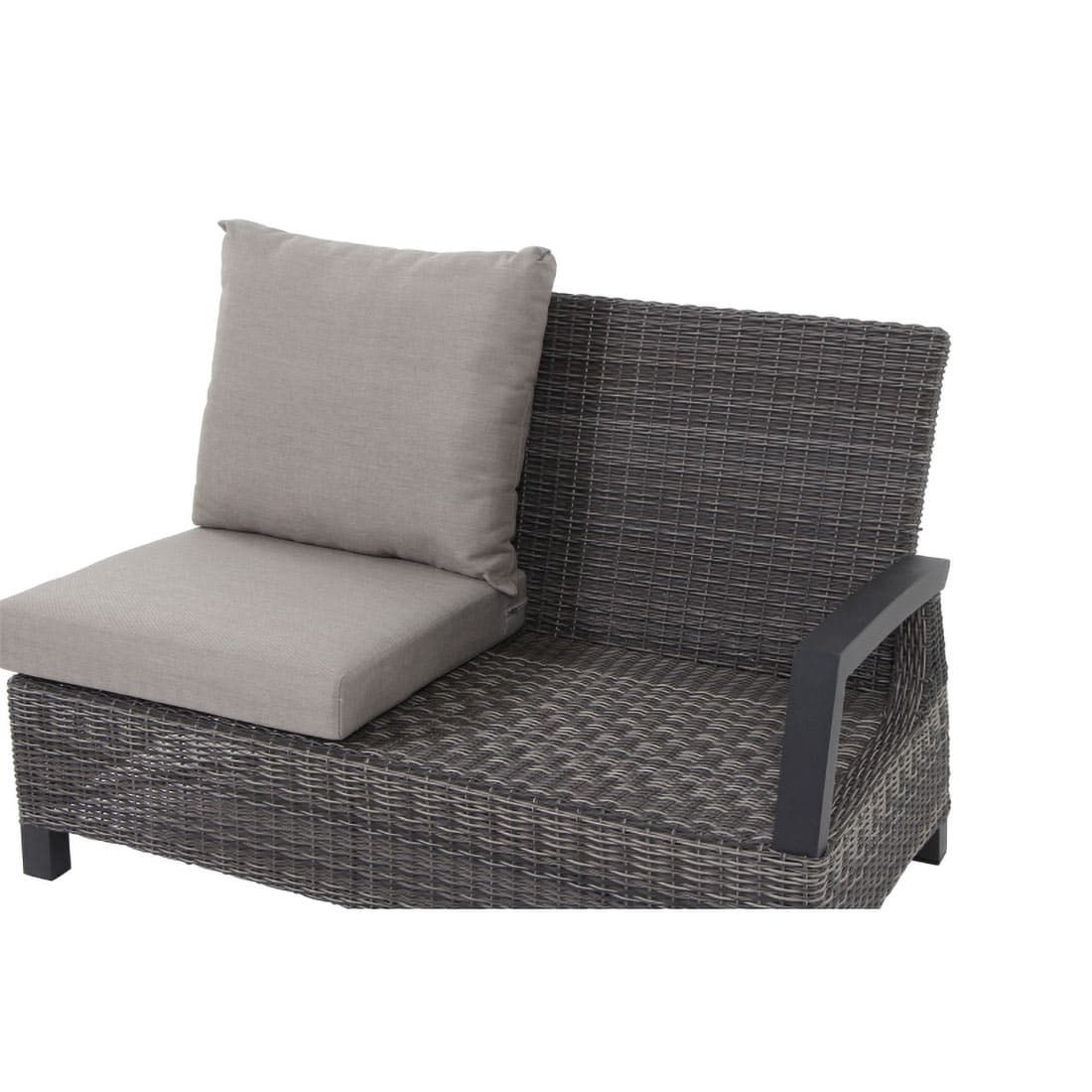 Armstøtte på Hjørne-/endemodul Corido flettverk/aluminium 136 cm taupe