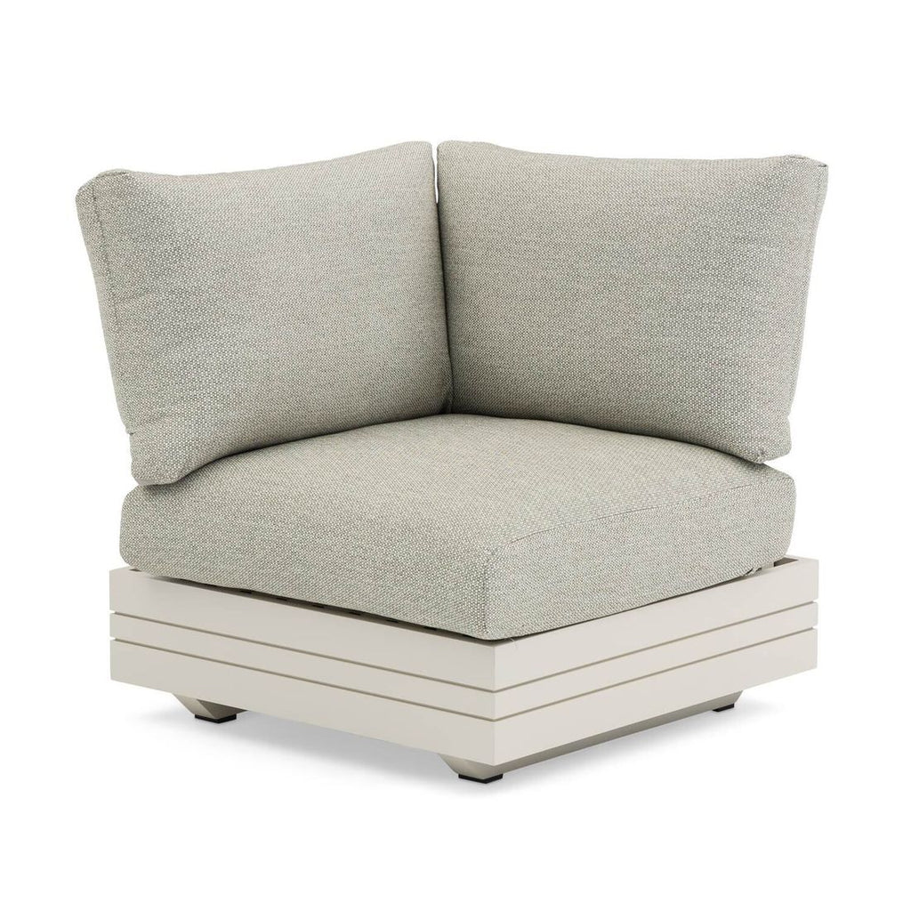 Hjørne-/endemodul lounge Cubo Neo aluminium 74x74 cm - Zebra forfra