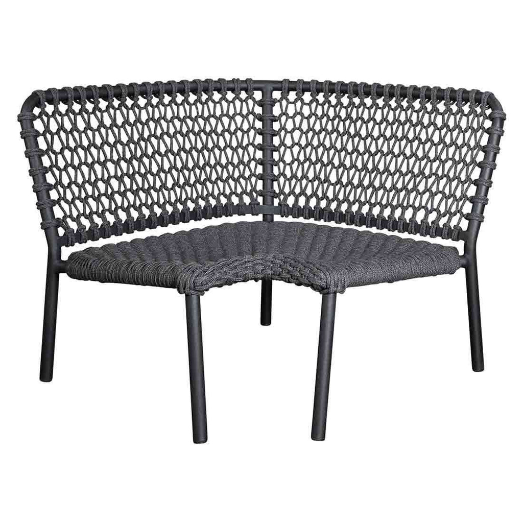 Hjørne-/endemodul Ocean aluminium/tau 71x74 cm - Cane-line bakside