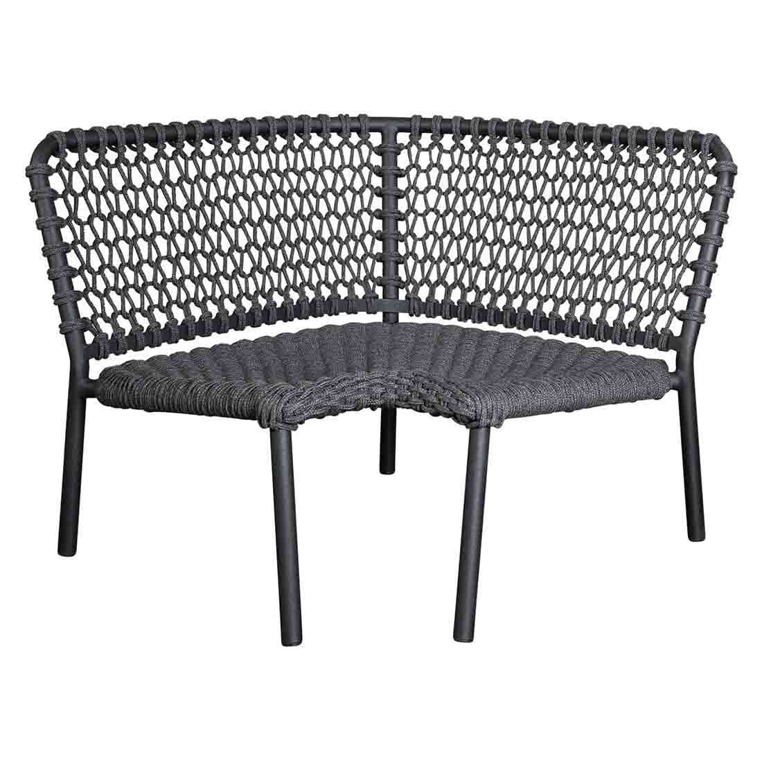 Hjørne-/endemodul Ocean aluminium/tau 71x74 cm - Cane-line bakside