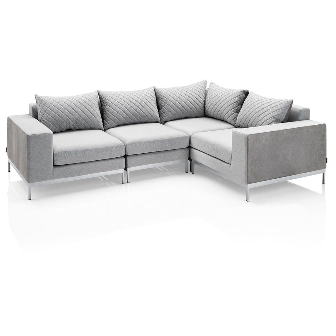 Hjørne-/endemodul lounge Ego Modular Sunbrella 96x96 cm sammen med andre moduler