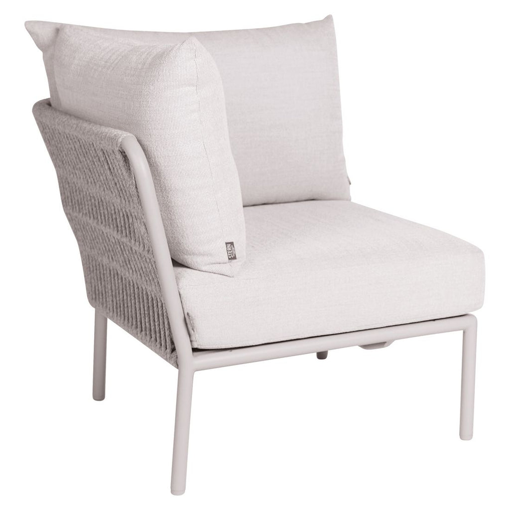 Hjørne-/endemodul lounge Romy aluminium/tau 75x75 cm Stern forfra