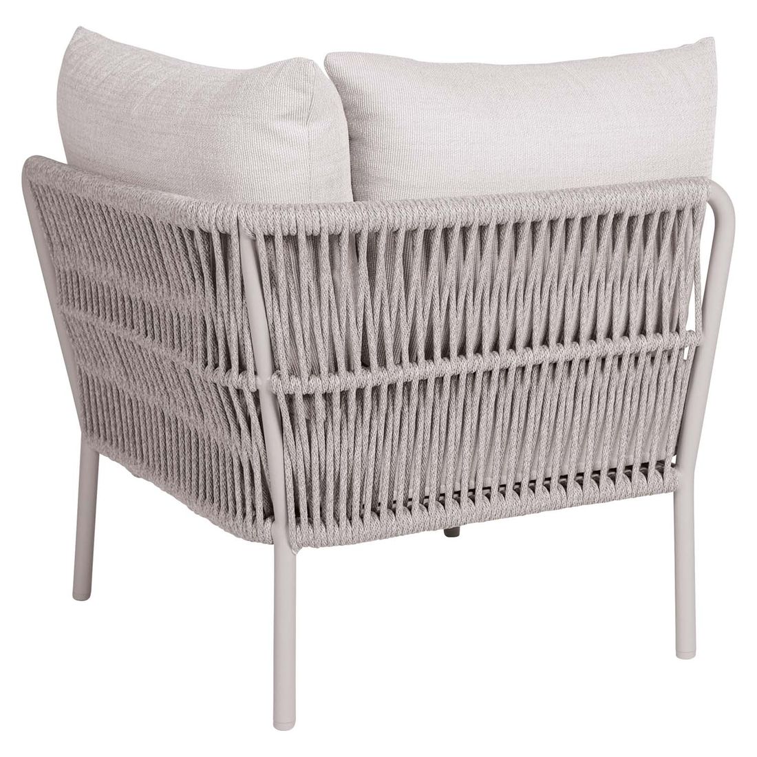 Hjørne-/endemodul lounge Romy aluminium/tau 75x75 cm Stern bakside