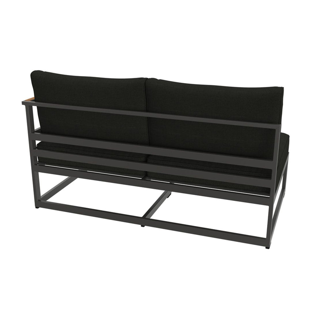 Hjørne-/endemodul Sydney aluminium/Sunproof 137 cm detalj av stoff