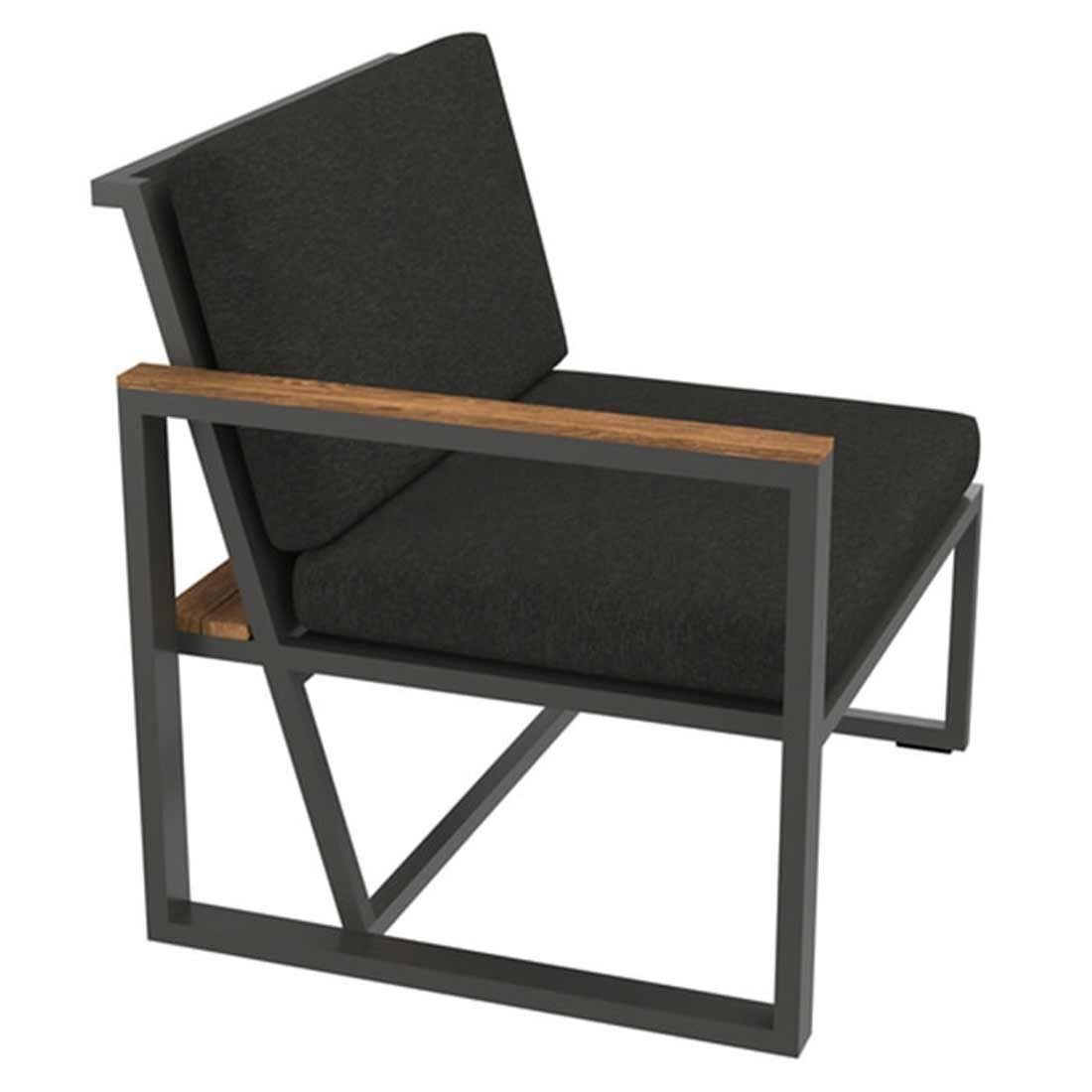 Montert Hjørnemodul lounge Havanna aluminium 77x73 cm - Sieger i hage