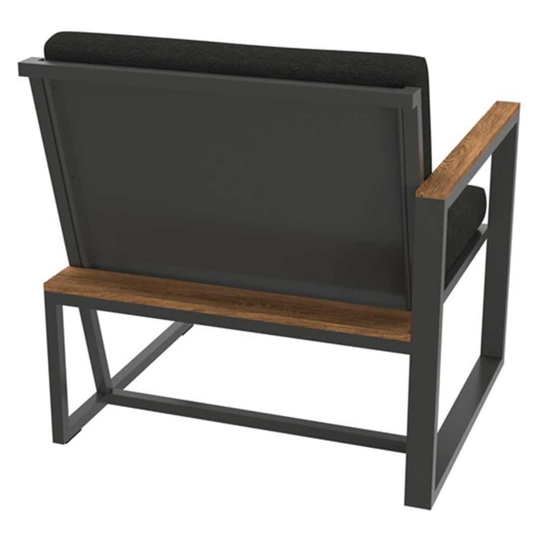 Nærbilde av aluminiumramme på Hjørnemodul lounge Havanna aluminium 77x73 cm - Sieger