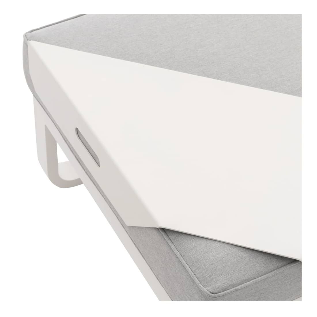 Montert hjørnebrett til loungetaburett 90,5x35 cm aluminium - OUTLIV i hage