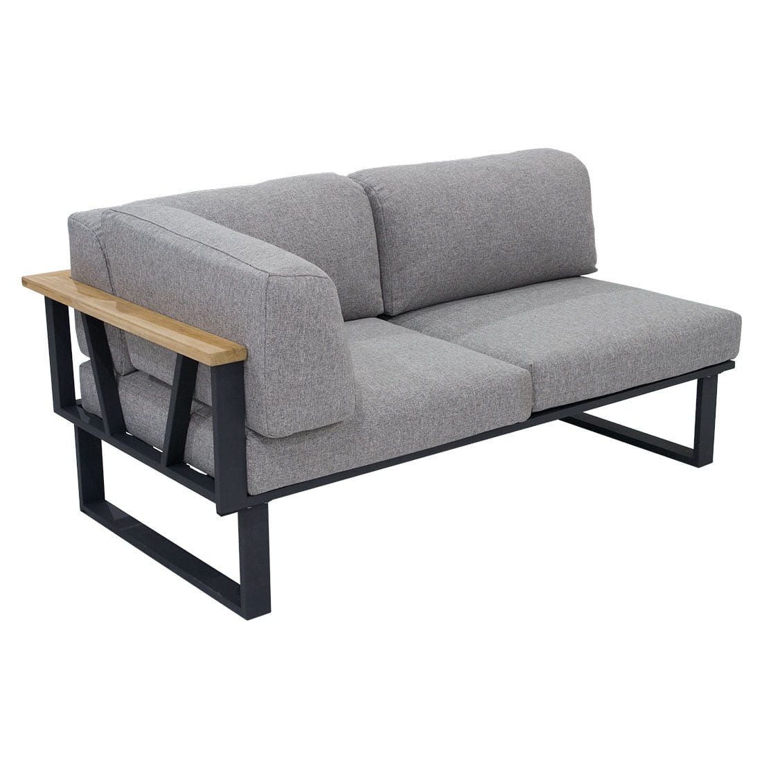 Hjørnemodul lounge Belvedere rustfritt stål/Sunbrella bakside
