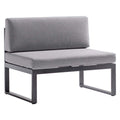 Hjørnemodul lounge Adelaide aluminium 100x69 cm - Sieger sett forfra
