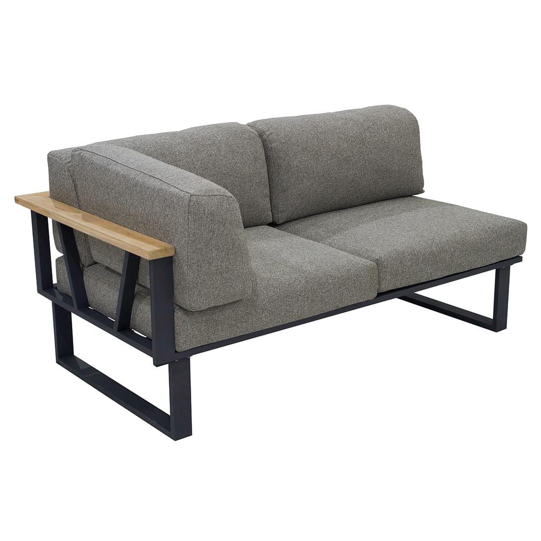 Hjørnemodul lounge Belvedere aluminium Tuvatextil 156 cm detalj