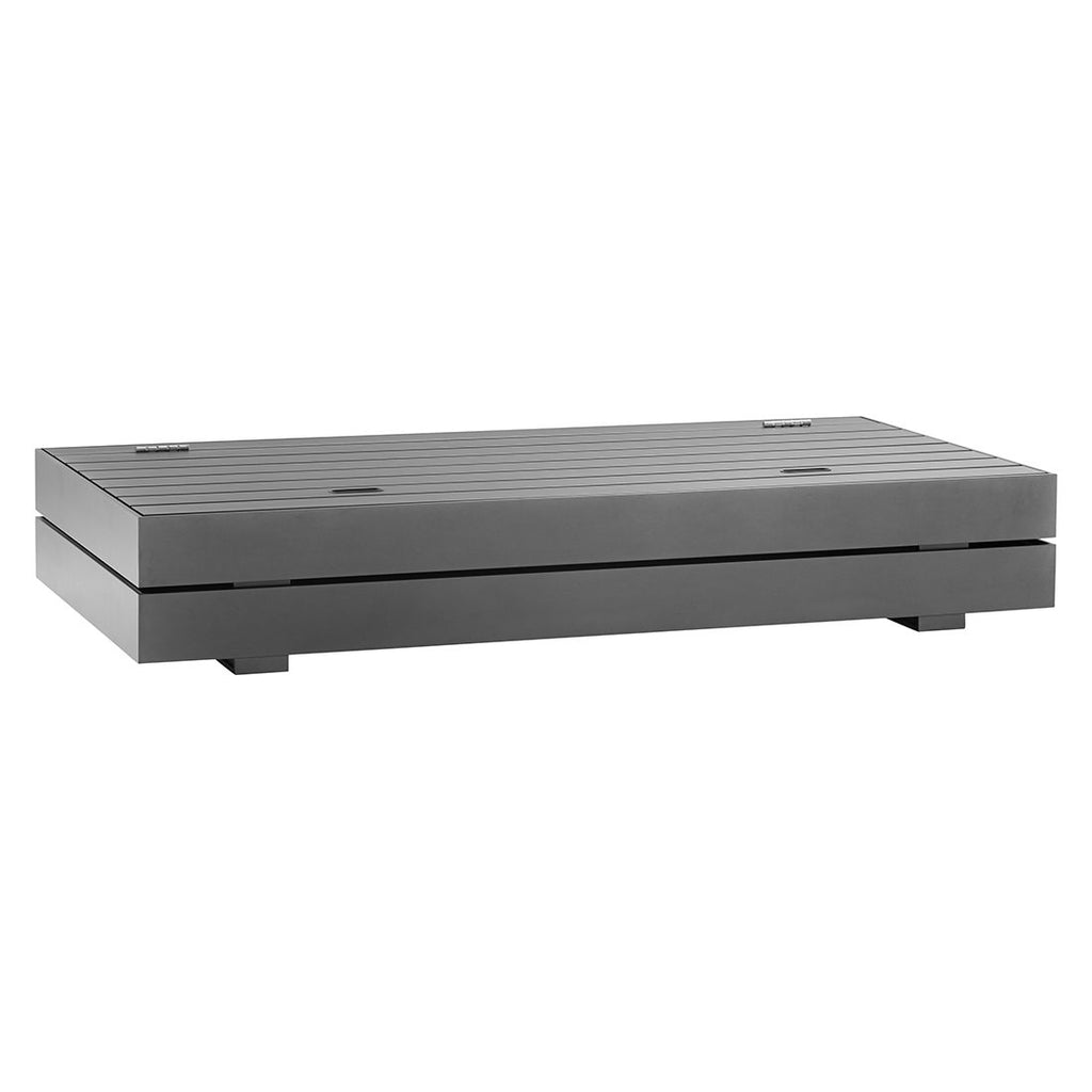 Hjørnemodul lounge Boxx M aluminium 180x90 cm bakside