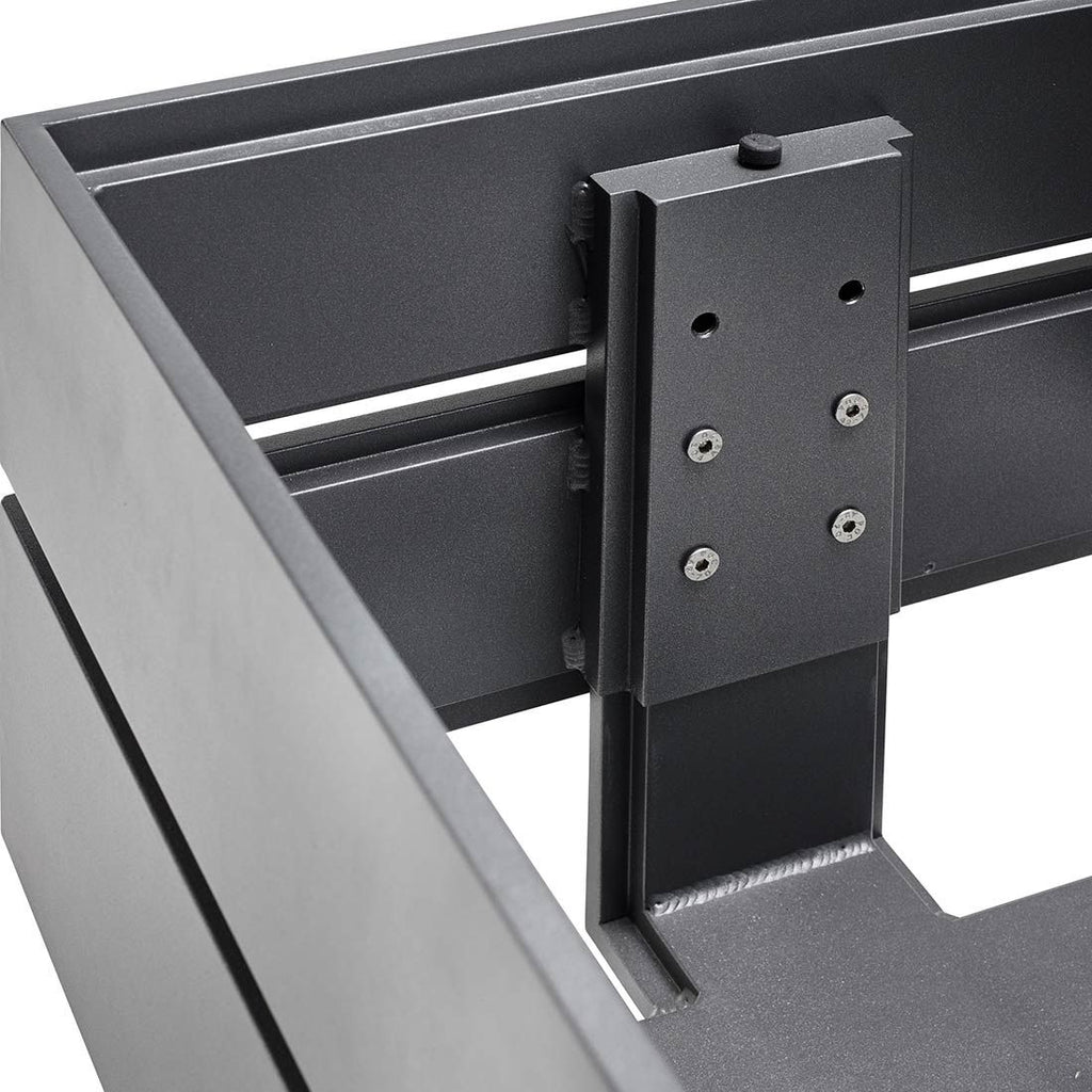 Hjørnemodul lounge Boxx M aluminium 180x90 cm detalj av aluminiumsramme