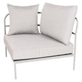 Hjørnemodul lounge Coco aluminium/utestoff 88x88 cm fra forsiden