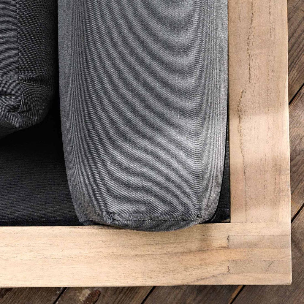 Montert Hjørnemodul lounge Del Mar teak 153x83 cm - Apple Bee i hage