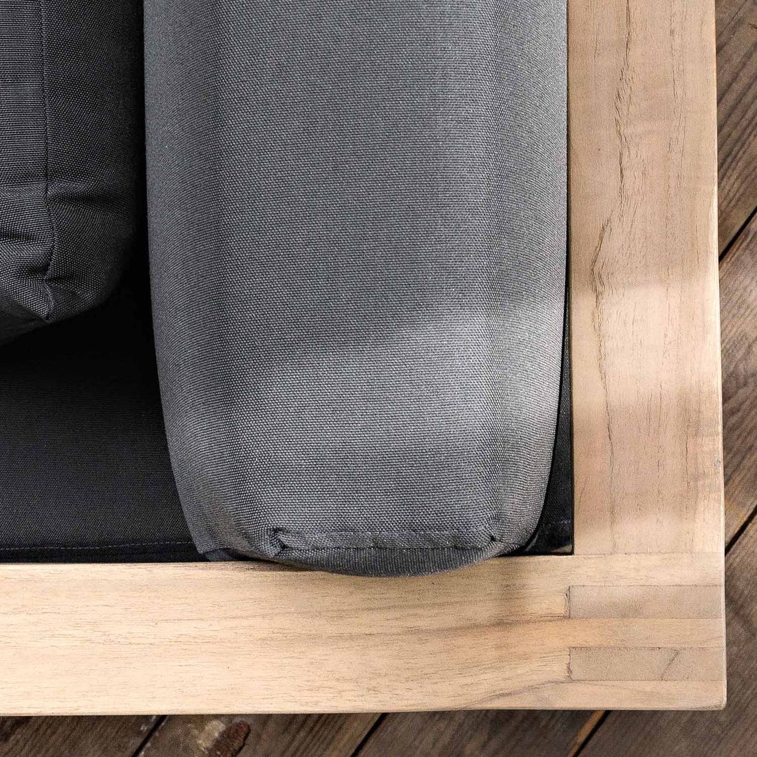 Montert Hjørnemodul lounge Del Mar teak 153x83 cm - Apple Bee i hage