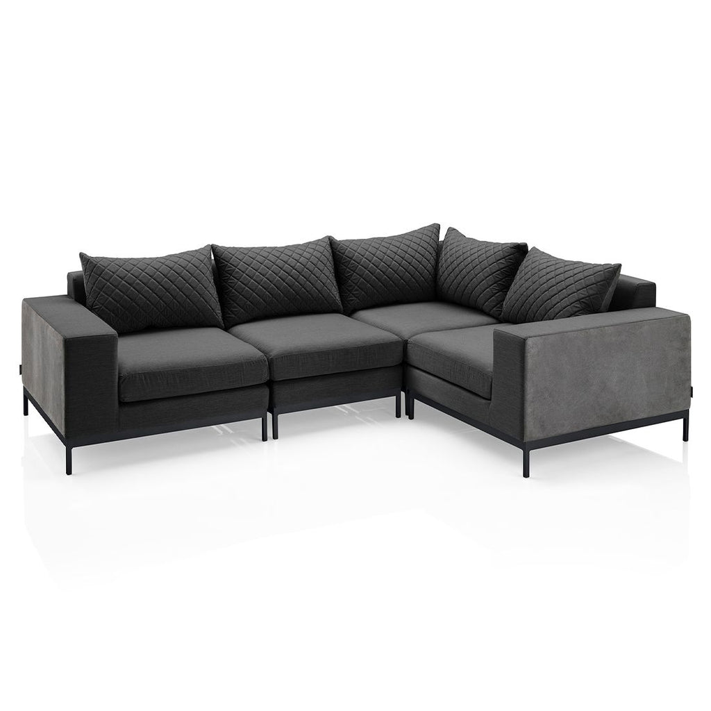 Putekvalitet på Hjørnemodul lounge Ego Modular aluminium/Sunbrella 96x92 cm