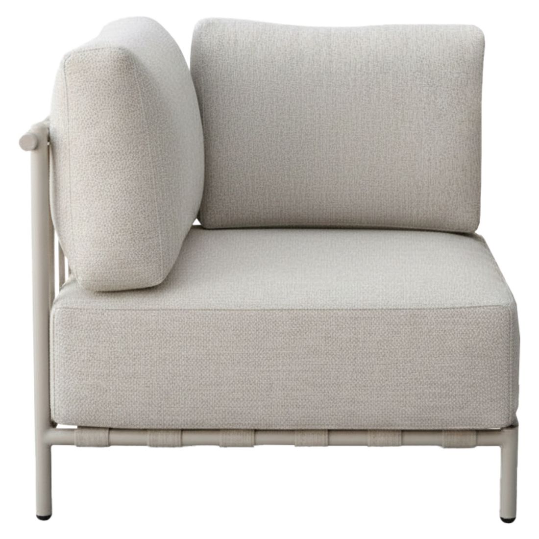 Hjørnemodul lounge Francis aluminium/akryl 81x81 cm Stern bakside
