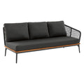Hjørnemodul lounge Freeport aluminium teak tau forfra