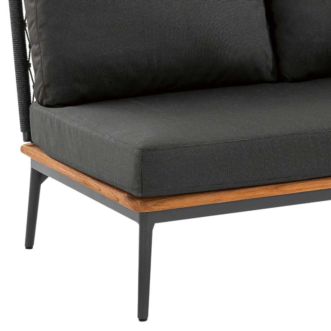 Hjørnemodul lounge Freeport aluminium teak tau bakside