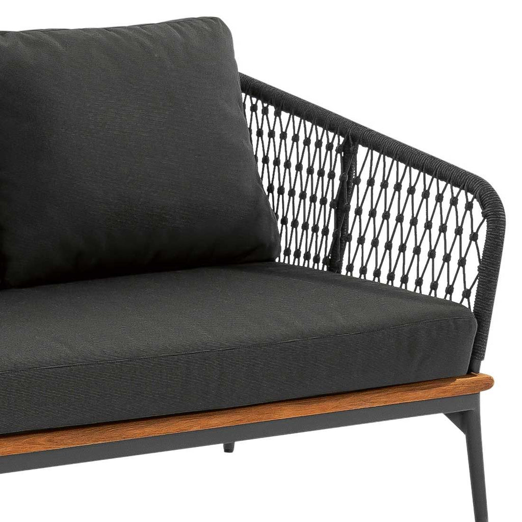 Detalj av Hjørnemodul lounge Freeport aluminium teak tau