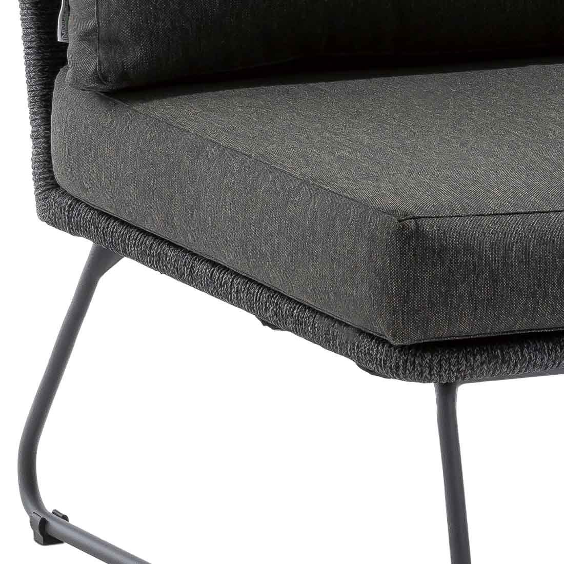 Detalj av Hjørnemodul lounge Kubu aluminium/tau 80x80 cm