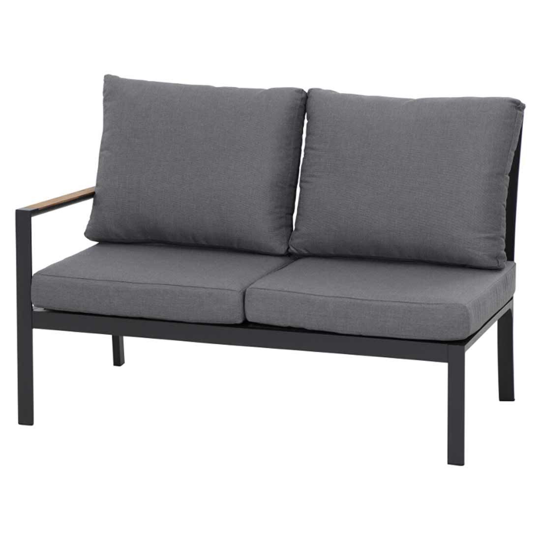 Hjørnemodul lounge Londra aluminium sett forfra