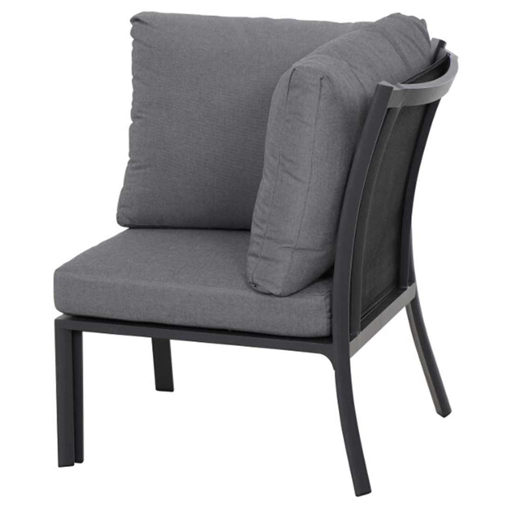 Hjørnemodul lounge Londra aluminium 77x75 cm forfra