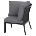 Hjørnemodul lounge Londra aluminium 77x75 cm forfra