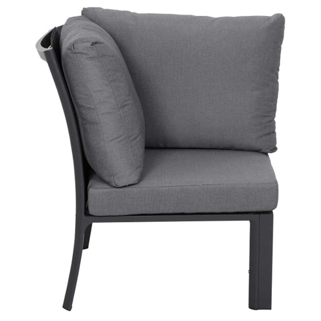 Hjørnemodul lounge Londra aluminium 77x75 cm bakside