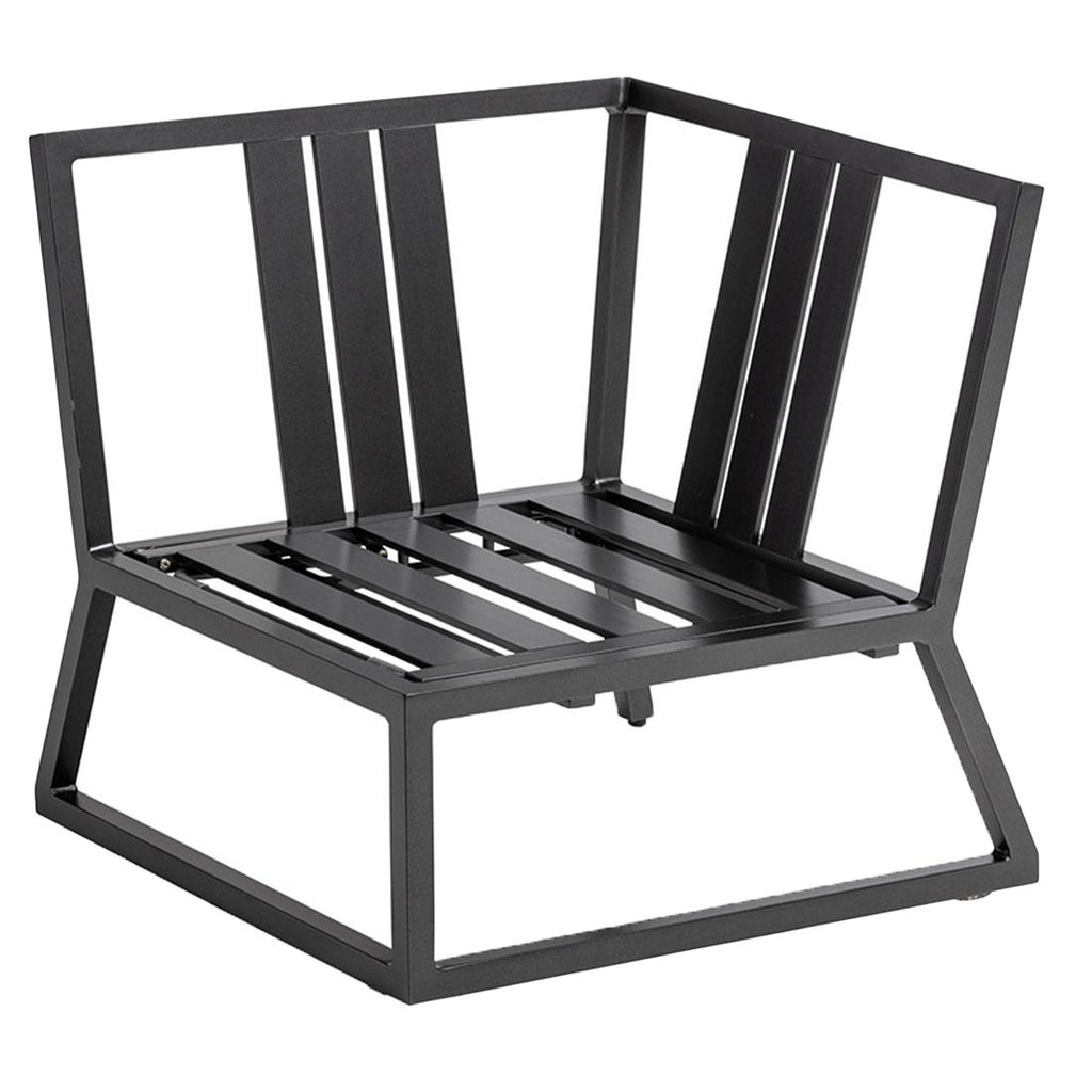 Nærbilde av aluminiumsramme på Hjørnemodul lounge Ocean Skid aluminium