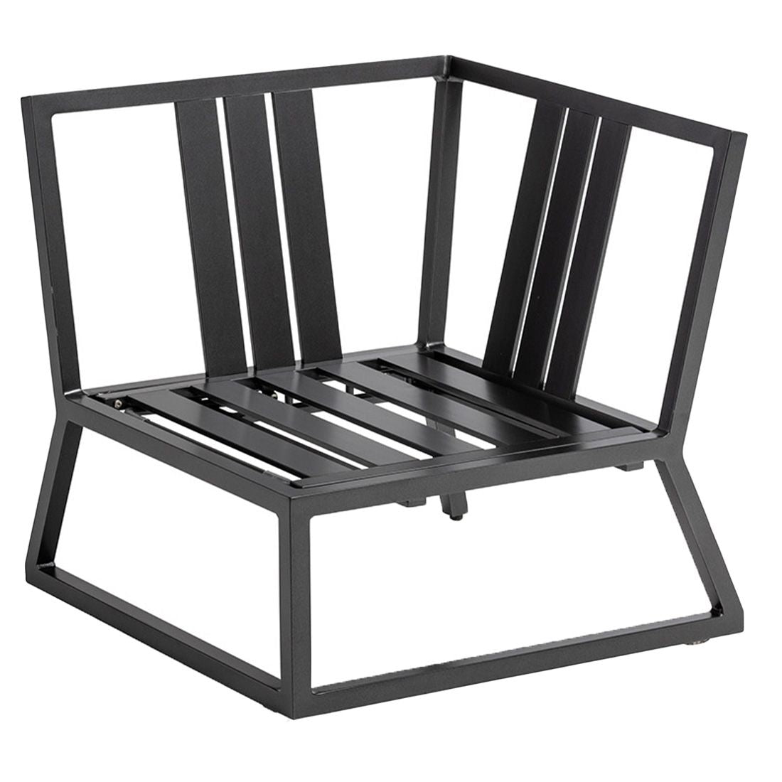 Nærbilde av aluminiumsramme på Hjørnemodul lounge Ocean Skid aluminium