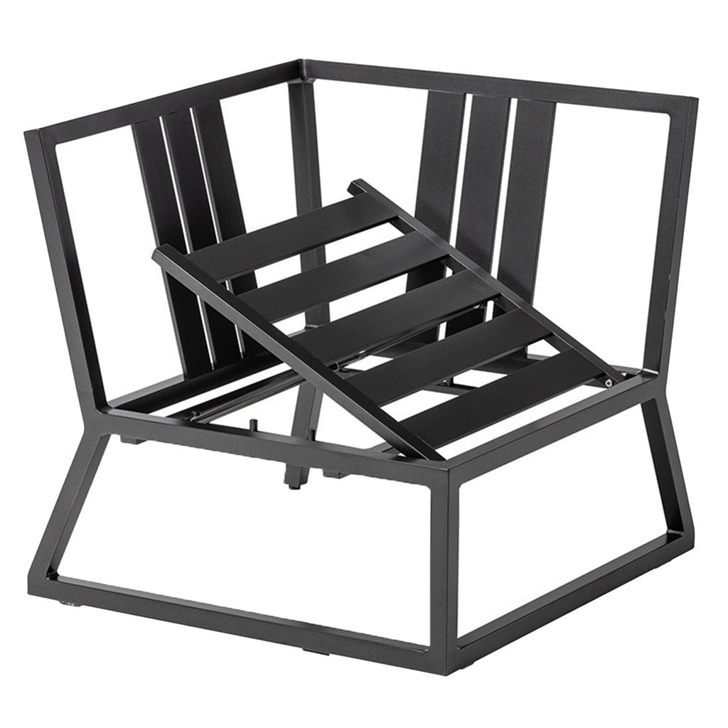 Sideprofil av Hjørnemodul lounge Ocean Skid aluminium