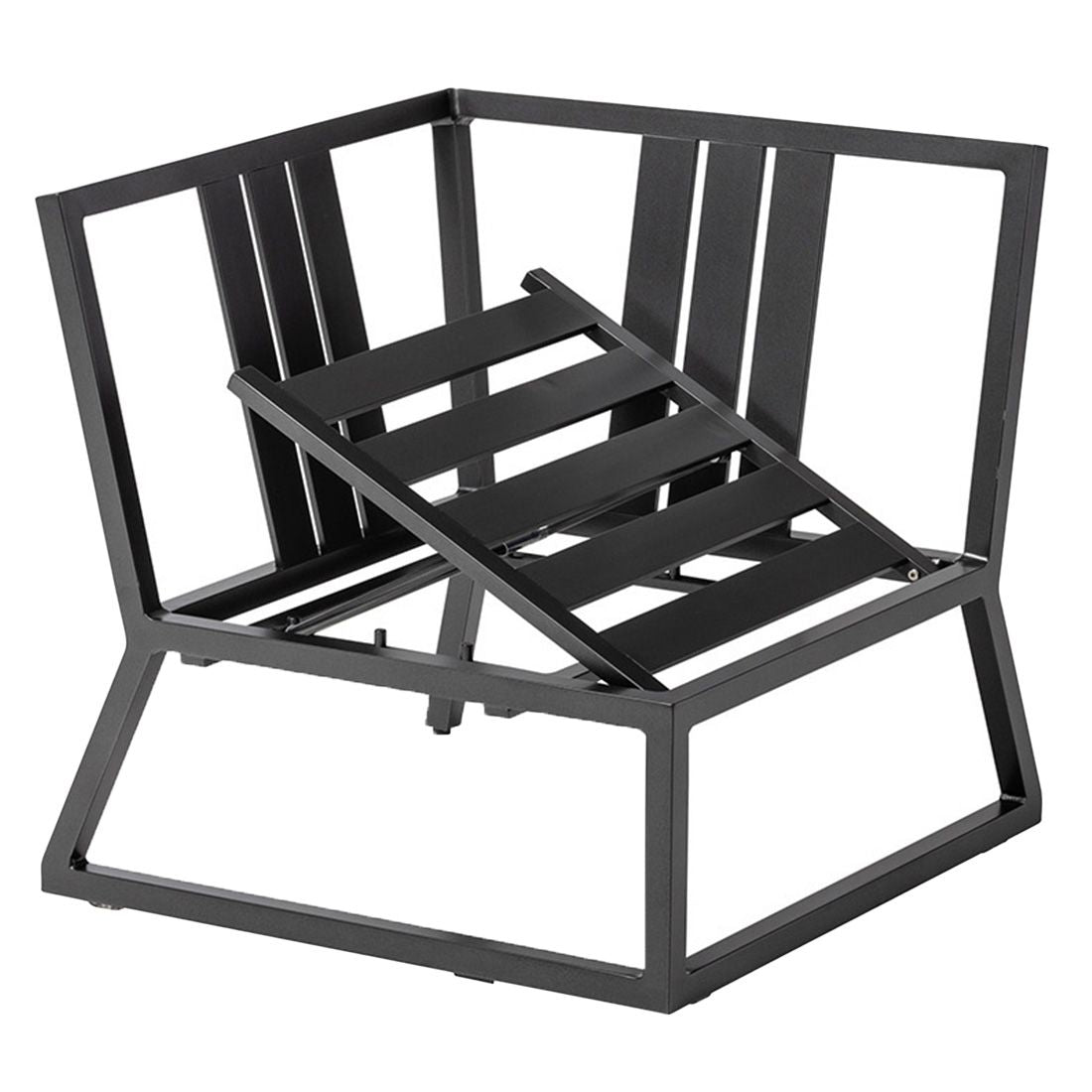 Sideprofil av Hjørnemodul lounge Ocean Skid aluminium