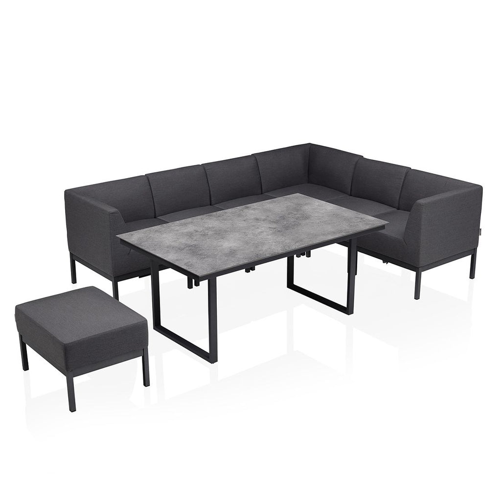 Hjørnemodul lounge Pure City-Line aluminium 71x71 cm i hage