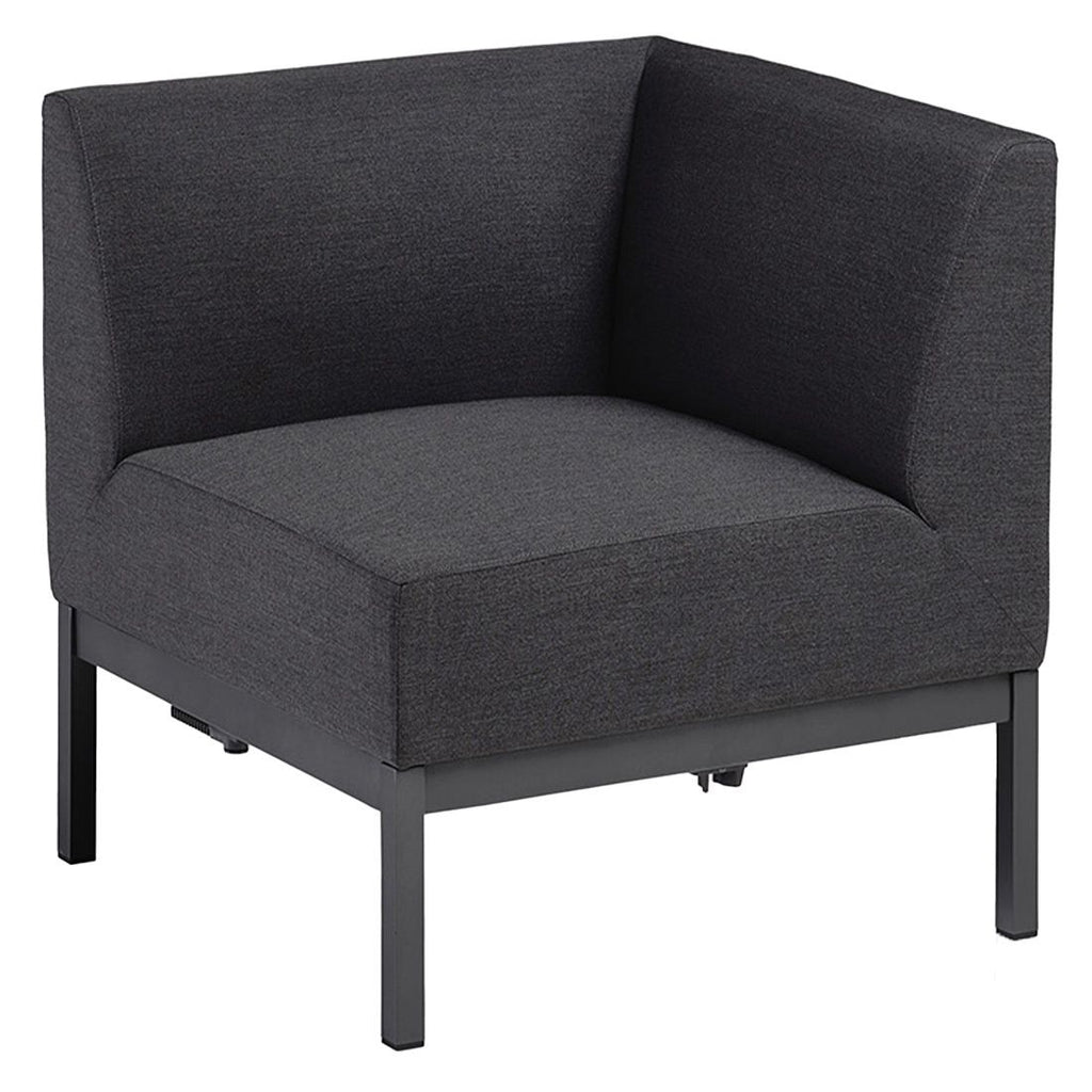 Hjørnemodul lounge Pure City-Line aluminium 71x71 cm bakside