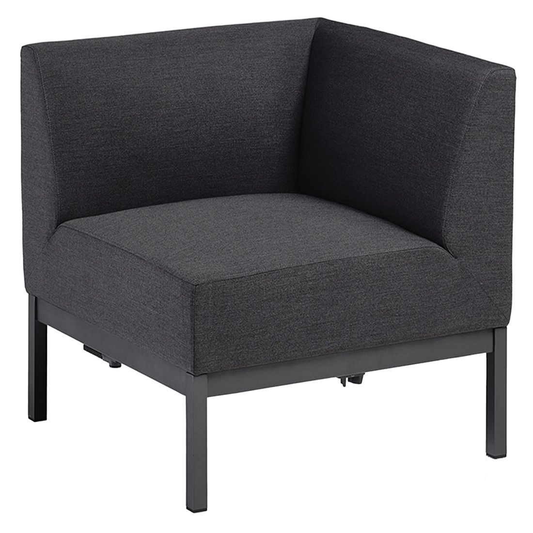 Hjørnemodul lounge Pure City-Line aluminium 71x71 cm bakside