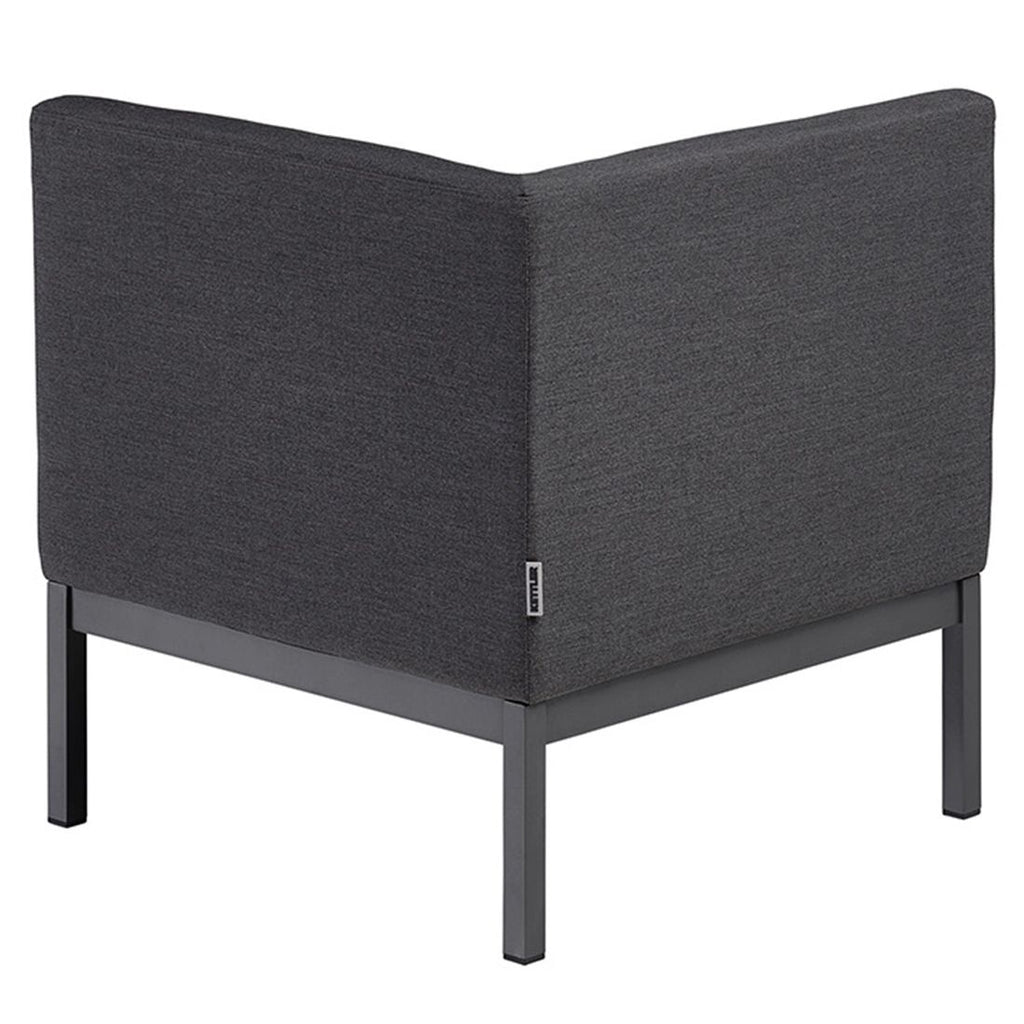 Montert Hjørnemodul lounge Pure City-Line aluminium 71x71 cm på terrasse