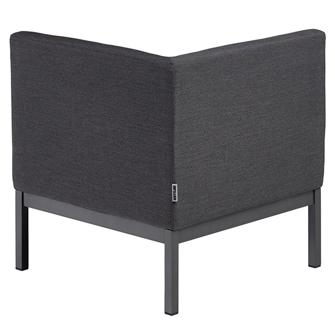 Montert Hjørnemodul lounge Pure City-Line aluminium 71x71 cm på terrasse
