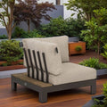 Hjørnemodul lounge Sticks & More aluminium 87x87 cm Apple Bee forfra