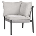 Hjørnemodul lounge Tammo aluminium tau 75x75 cm Stern forfra