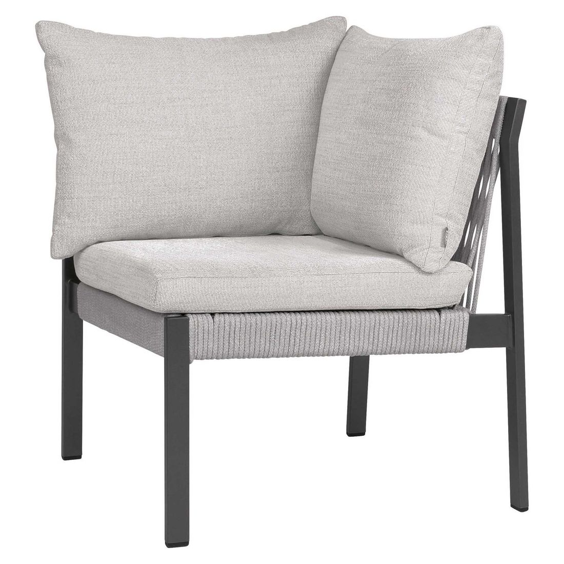 Hjørnemodul lounge Tammo aluminium tau 75x75 cm Stern forfra