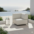 Hjørnemodul lounge Tribe aluminium/polyester 88x88 cm forfra