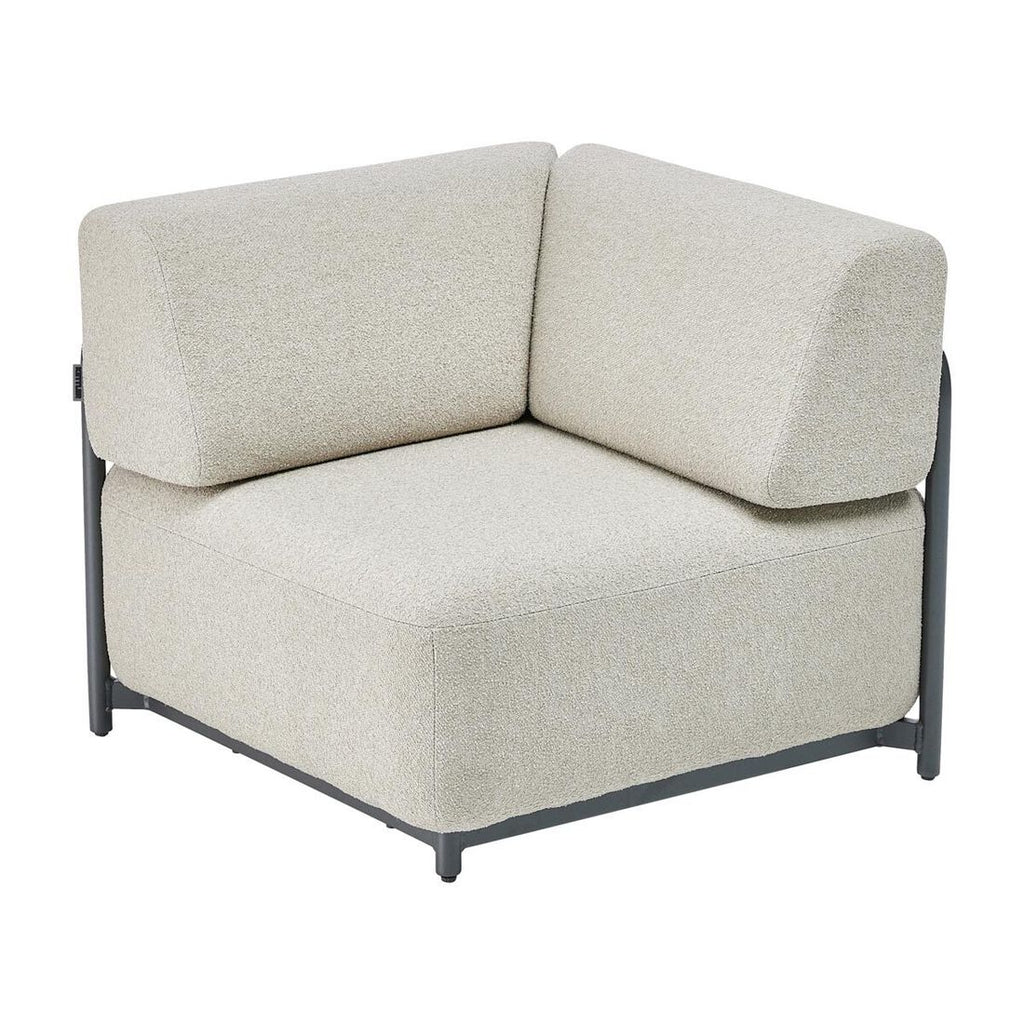 Hjørnemodul lounge Tribe aluminium/polyester 88x88 cm bakside