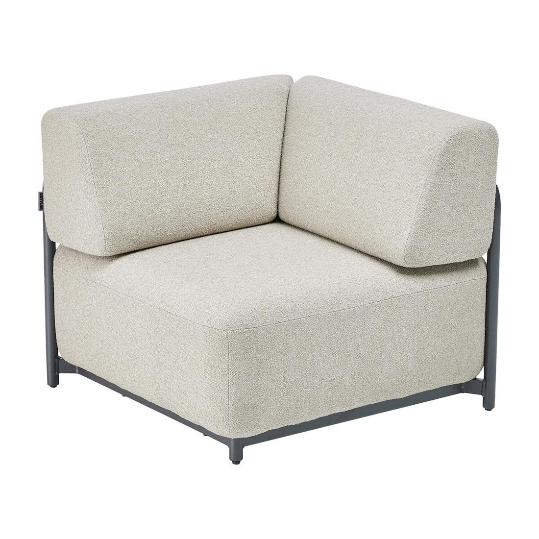 Hjørnemodul lounge Tribe aluminium/polyester 88x88 cm bakside
