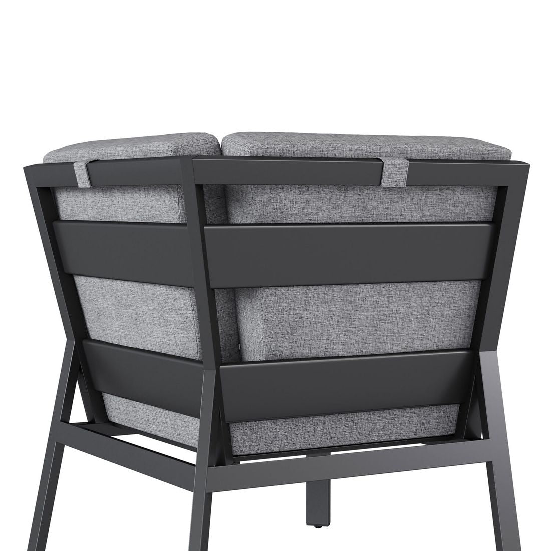 Montert Hjørnemodul lounge Zenith aluminium/olefin 82x82 cm - Kettler på terrasse