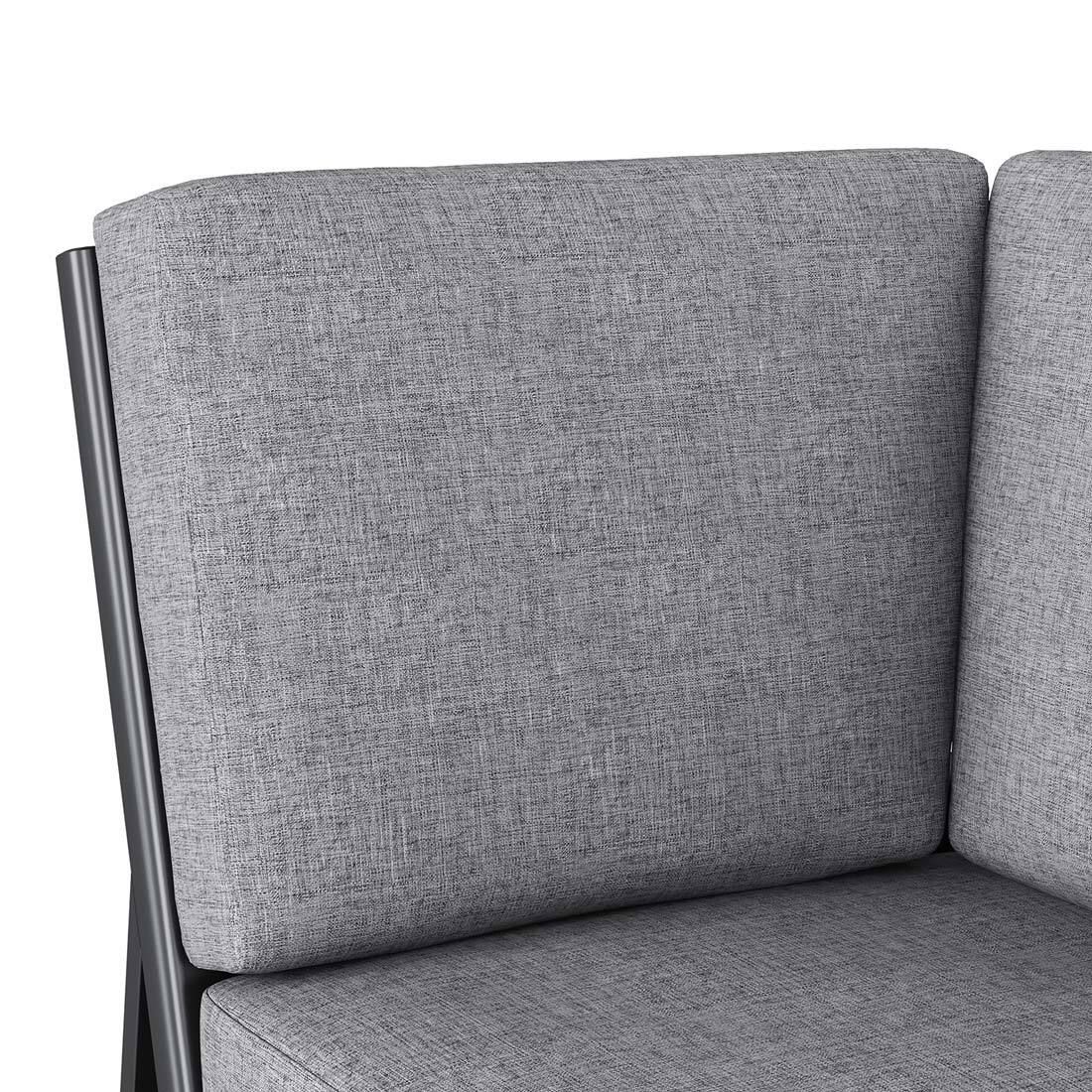 Nærbilde av polstring på Hjørnemodul lounge Zenith aluminium/olefin 82x82 cm - Kettler
